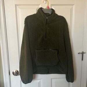 No Boundaries Olive Green Fleece Jacket